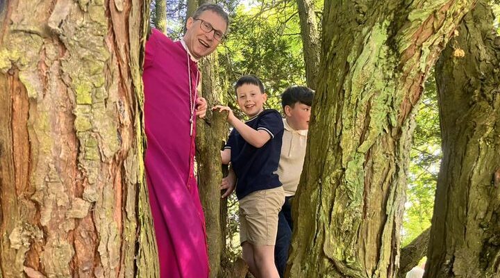 Climbing trees with Bishop Philip