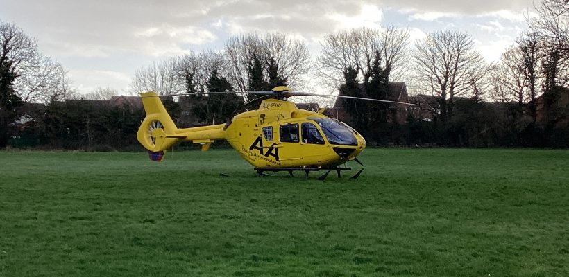 The Air Ambulance borrows our School Field – 22nd January 2024