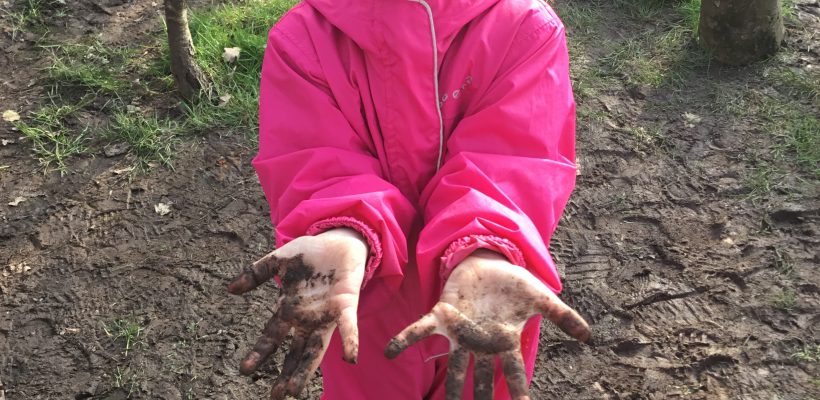 Reception Class in our Forest School Area – 6th March 2024